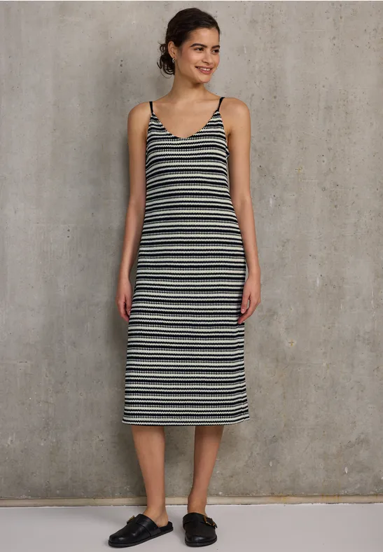 Thumbnail - Gestreiftes Spitzenkleid