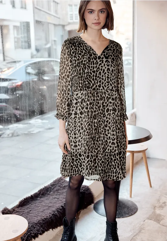 Thumbnail - Street One Studio Frauen Knielanges Kleid in Schwarz, Gr: 34