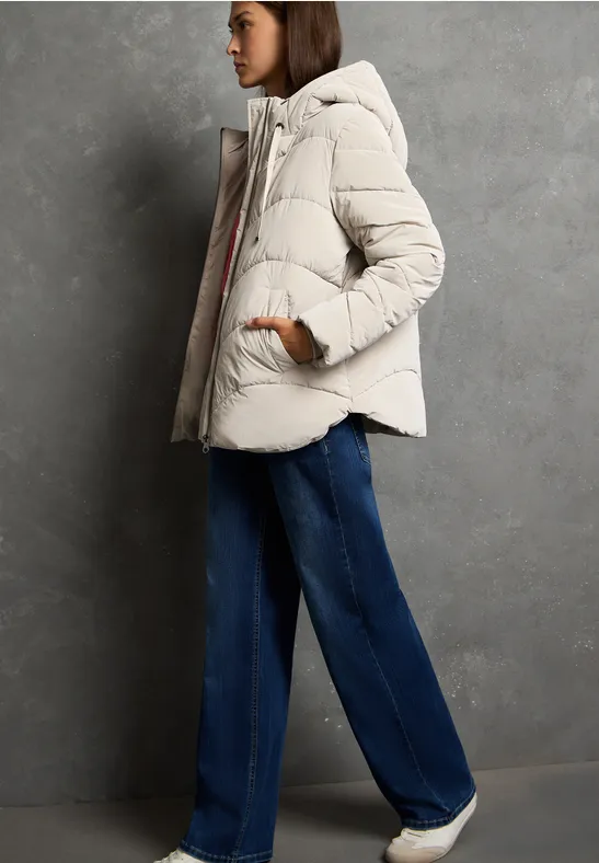 Thumbnail - Street One Studio Frauen Jacke mit Wellen-Steppung in Grau, Gr: 36