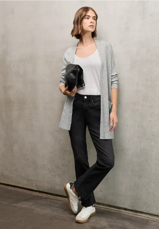 Thumbnail - Street One Studio Frauen Offener Cardigan in Grau, Gr: 34