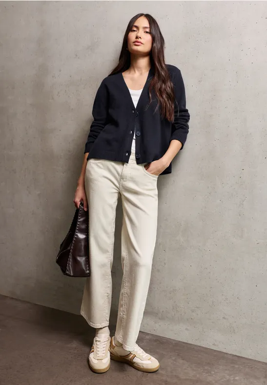 Thumbnail - Street One Studio Frauen Cosy Basic Cardigan in Blau, Gr: 46