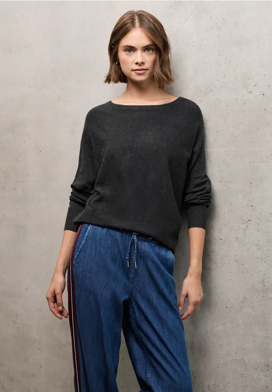 Thumbnail - Street One Studio Frauen Dolman Pullover in Grau, Gr: 46