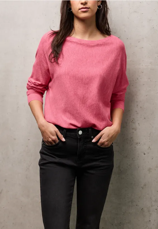 Thumbnail - Street One Studio Frauen Dolman Pullover in Pink, Gr: 40
