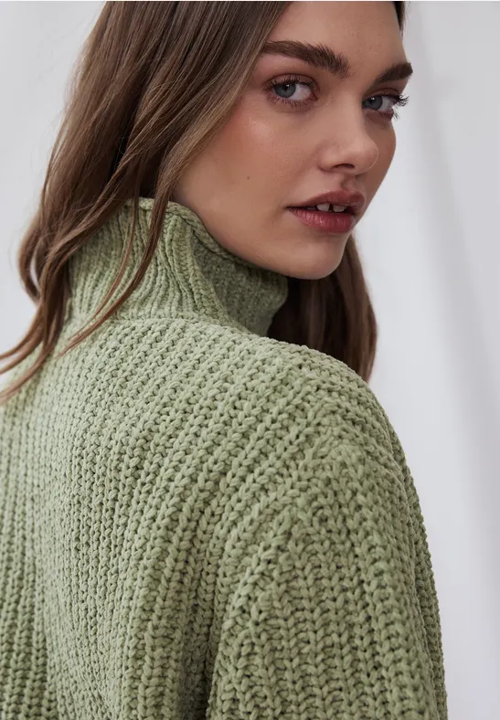 Thumbnail - Street One Studio Frauen Turtleneck Pullover in Grün, Gr: 42