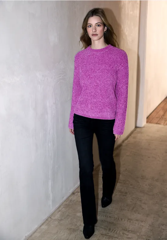 Thumbnail - Street One Studio Frauen Chenille Pullover in Pink, Gr: 46