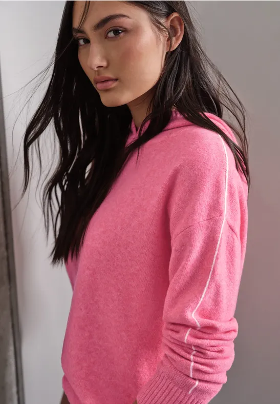 Thumbnail - Street One Studio Frauen Pullover mit Kapuze in Pink, Gr: 42