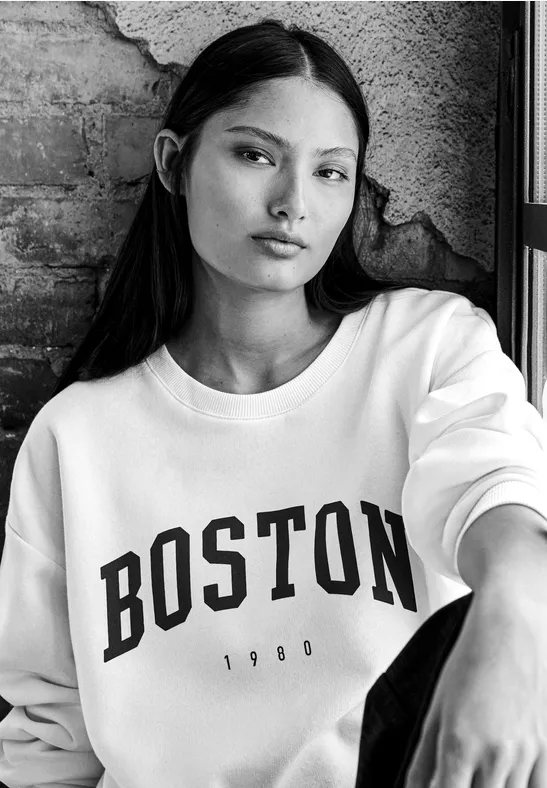 Thumbnail - Street One Studio Frauen Loose Fit Sweatshirt in Beige, Gr: 38