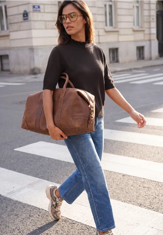 Kurzarm Pullover mit Turtle Neck