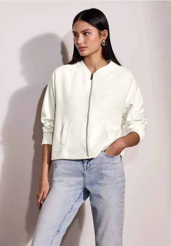 Thumbnail - Street One Studio Frauen Jacke mit feiner Struktur in Weiß, Gr: 44