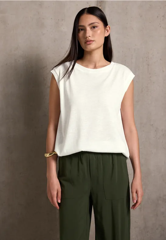 Thumbnail - Leinen-Look Shirt mit Tape