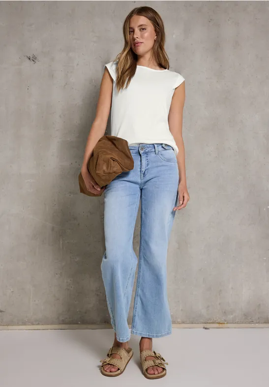 Thumbnail - Street One Studio Frauen Jersey-Top in Weiß, Gr: 44