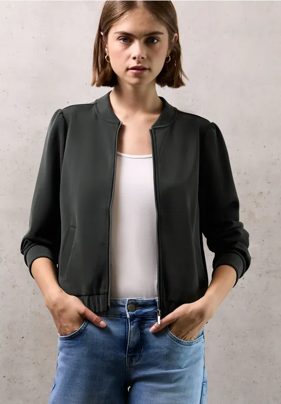 Thumbnail - Street One Studio Frauen Silk Look Jacke in Grau, Gr: 42