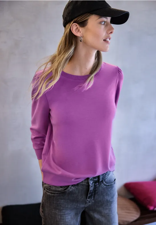 Thumbnail - Street One Studio Frauen Shirt mit Raffung in Pink, Gr: 34