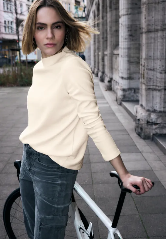 Thumbnail - Street One Studio Frauen Softes Shirt in Beige, Gr: 38