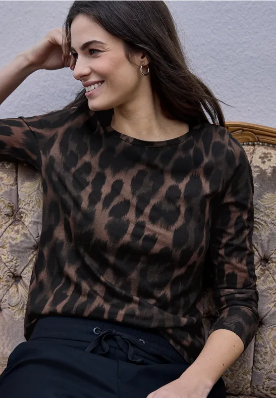 Thumbnail - Street One Studio Frauen Basic Leo Shirt in Schwarz, Gr: 36