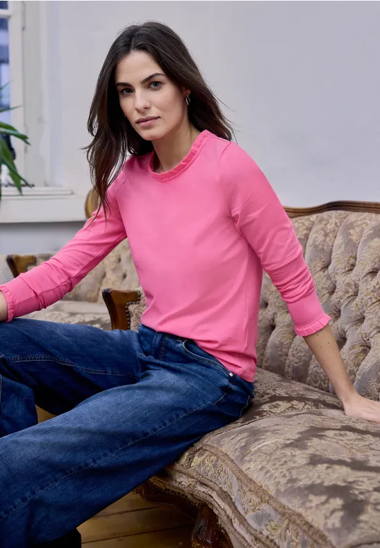 Thumbnail - Street One Studio Frauen Basic Shirt in Pink, Gr: 42