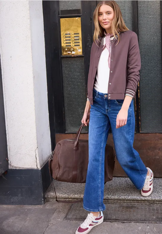 Thumbnail - Street One Studio Frauen Blouson mit Collegedetails in Rosa, Gr: 42