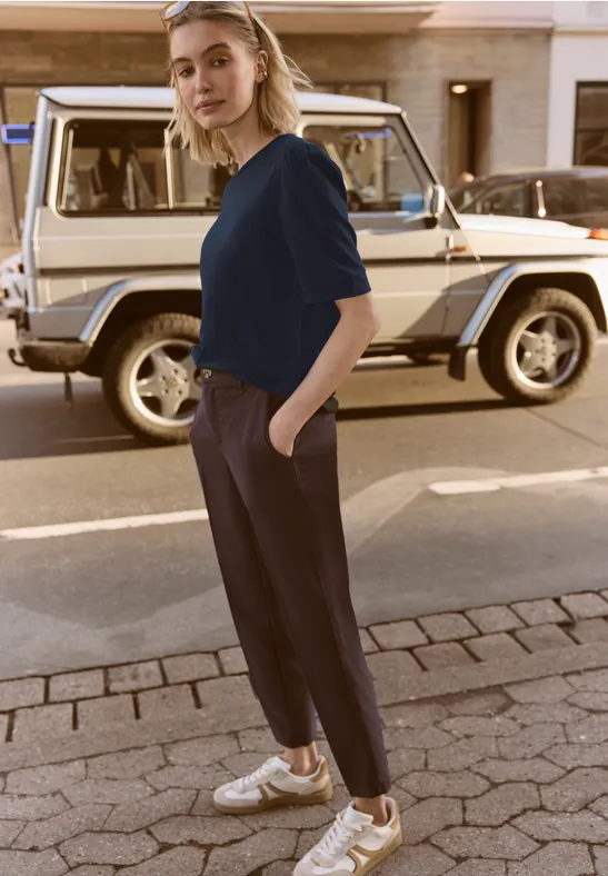 Thumbnail - Street One T-Shirt mit Rundhals und Puffärmeln