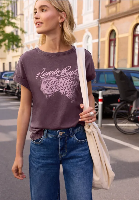 Street One Dropped Shoulder Shirt im Washed-Look