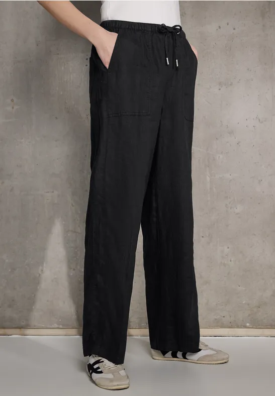 Thumbnail - Straight Leg Leinenhose