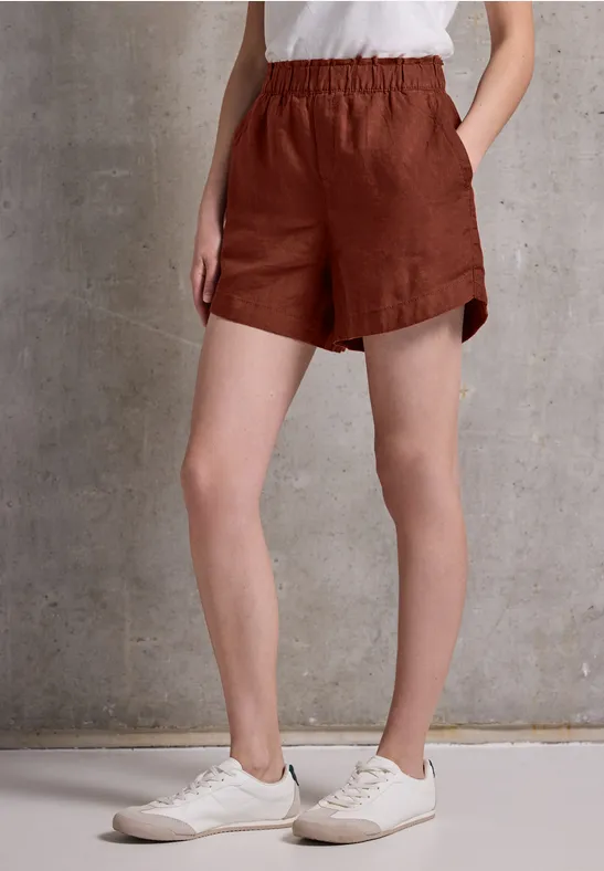 Thumbnail - Paperbag Leinen Shorts