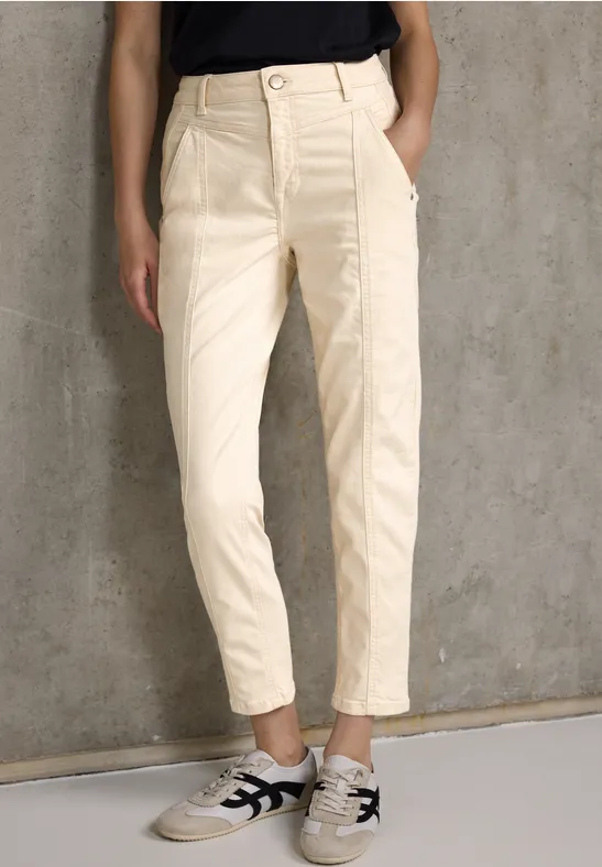 Thumbnail - Street One Studio Frauen Mom Fit Jeans in Beige, Gr: 32