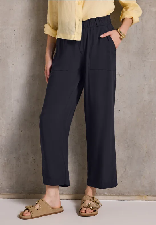 Thumbnail - Street One Studio Frauen Viskose-Culotte in Blau, Gr: 40