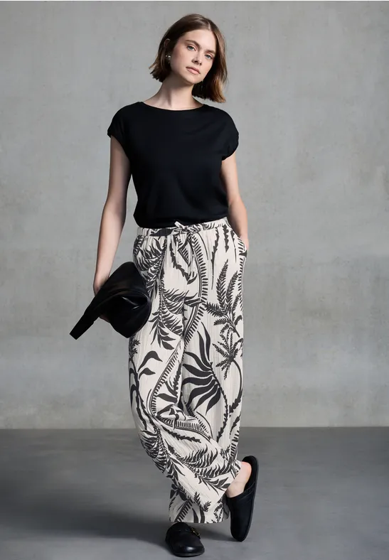 Thumbnail - Musselin Wide Leg Hose