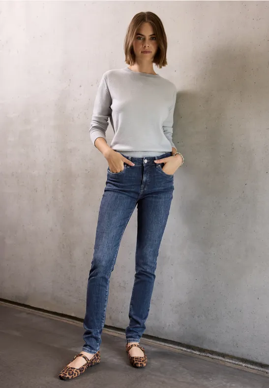 Thumbnail - Street One Studio Frauen Skinny Fit Jeans in Blau, Gr: 27