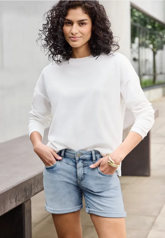 Thumbnail - Street One Studio Frauen Jeansshorts in Blau, Gr: 30