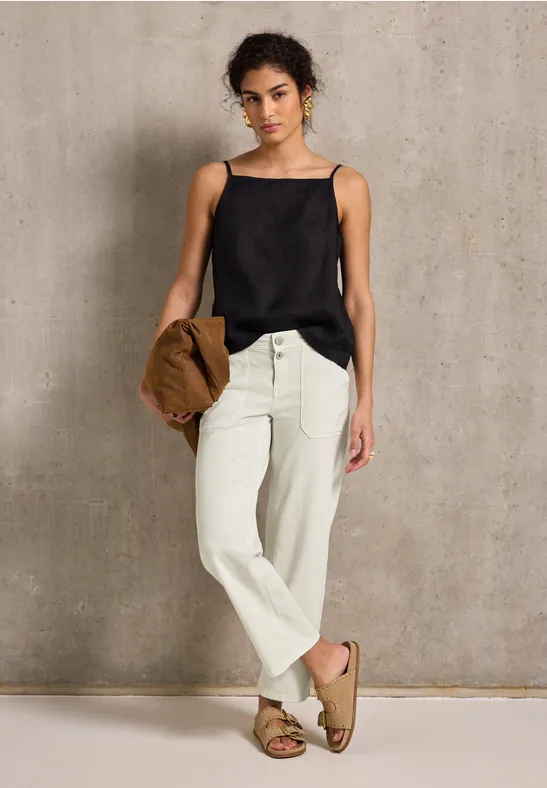 Thumbnail - Street One Studio Frauen Straight Leg Jeans in Beige, Gr: 29