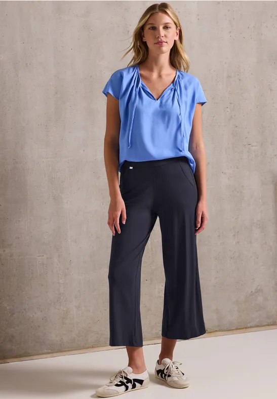 Thumbnail - Street One Studio Frauen 7/8 Jersey Culotte in Blau, Gr: 34
