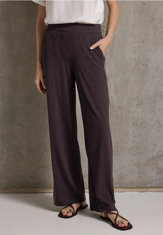 Thumbnail - Street One Studio Frauen Ripp-Hose mit Schlitzen in Rot, Gr: 44