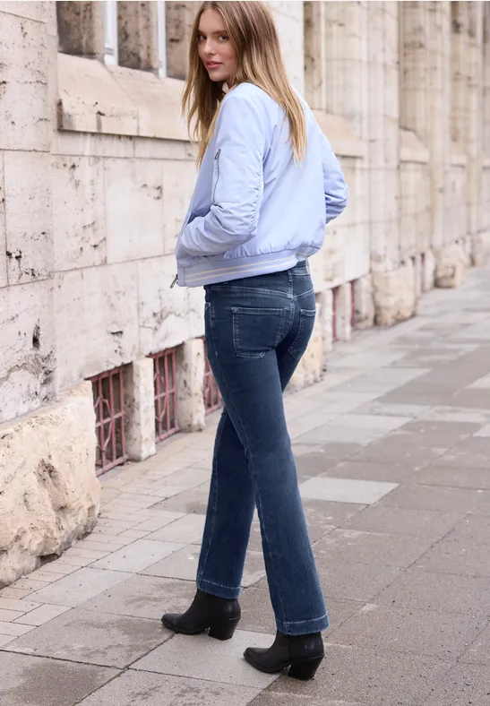 Thumbnail - Street One Studio Frauen Bootcut Jeans in Blau, Gr: 26