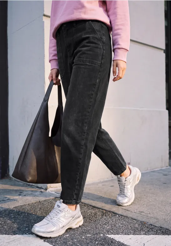 Relaxed Barrel Leg Leg Jeans im Loose Fit