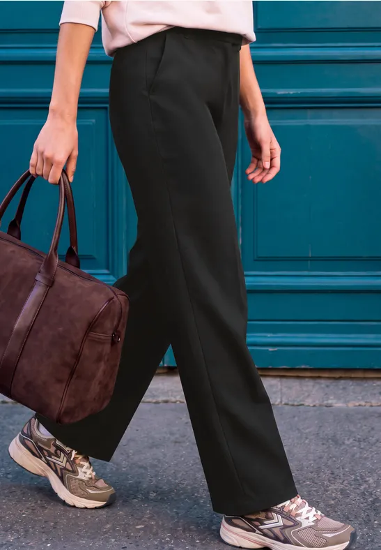 High Waist Straight Leg Hose im Casual Fit