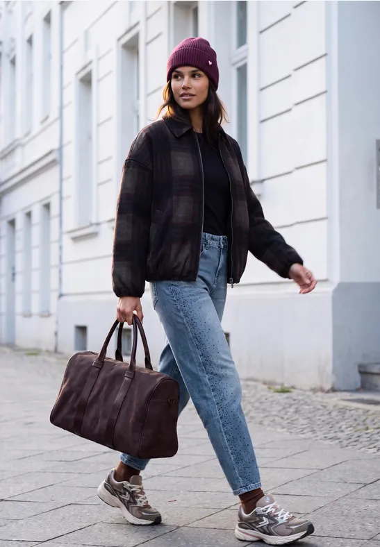 Relaxed jeans met wijde pijpen en glitterdetails