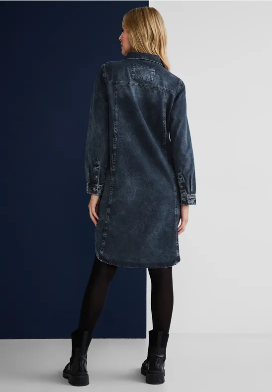 STREET-ONE Robe en jean bleu noir pour femmes en Bleu STREET-ONE