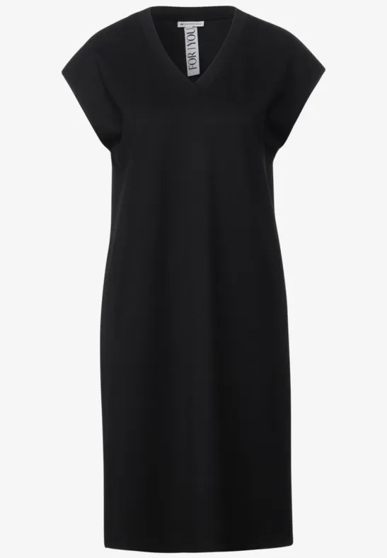 STREET ONE ärmelloses Midi-Kleid Aus Viskose - Mit Rundhals Cut-Out & Rücken-Schlitz