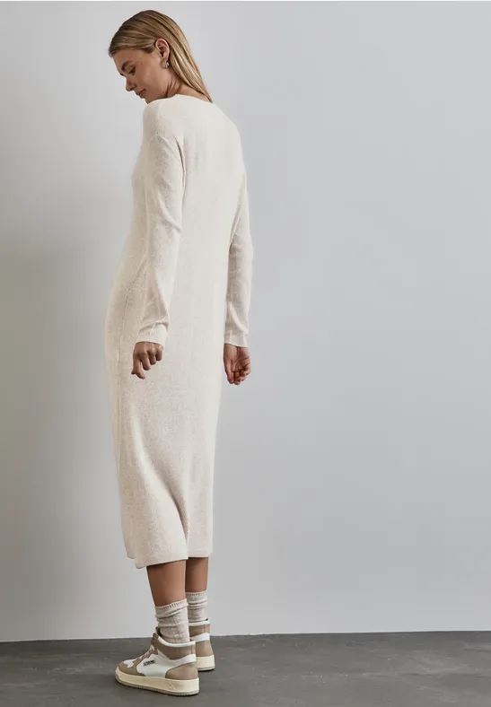 STREET-ONE Langes Strickkleid für Damen in Beige STREET-ONE