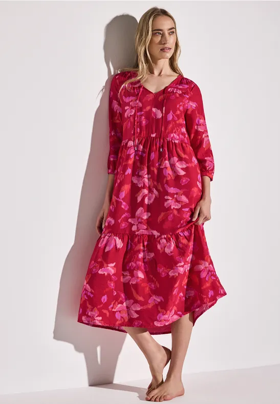 maxi hem dress 3/4 Surplus Side Tie Ruffle Hem Maxi Dress