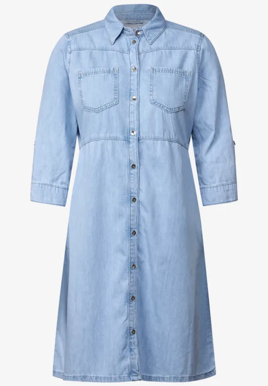 Marc O'Polo Jeansjurk met knoopsluiting in lichtblauw online kopen | P&C