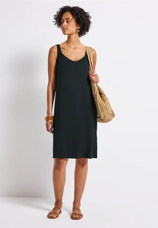 ファッション雑貨 mimime STREET-ONE Kleid mit Knotendetail für Damen in Grün | STREET-ONE