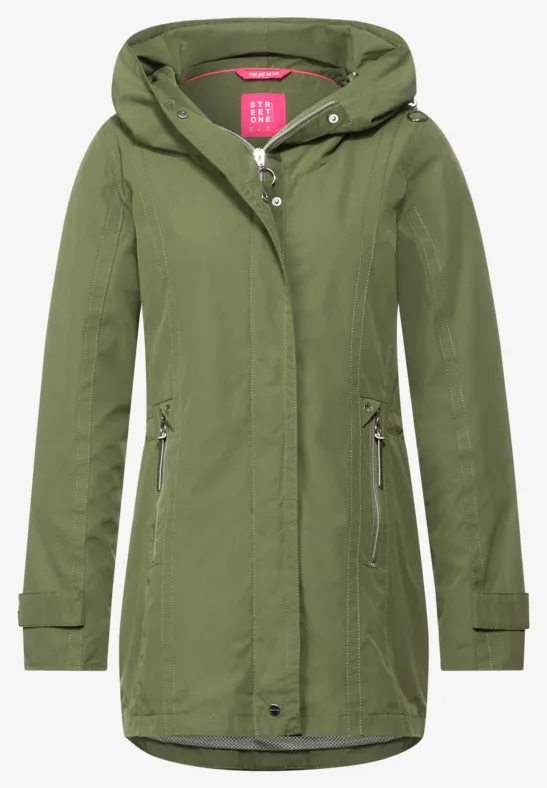 Damen Parka Jacke Street One Parka GrÃ¼n STREET-ONE Femininer