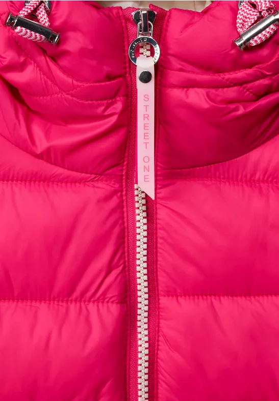 STREET-ONE Kurze Steppjacke mit Zipper für Damen in Pink STREET-ONE