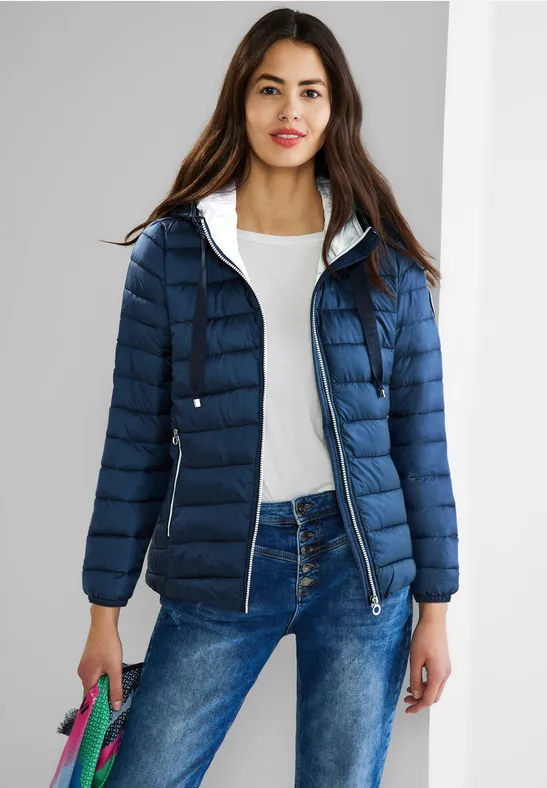 STREET-ONE Leichte Jacke mit Zipper für Damen in Blau STREET-ONE