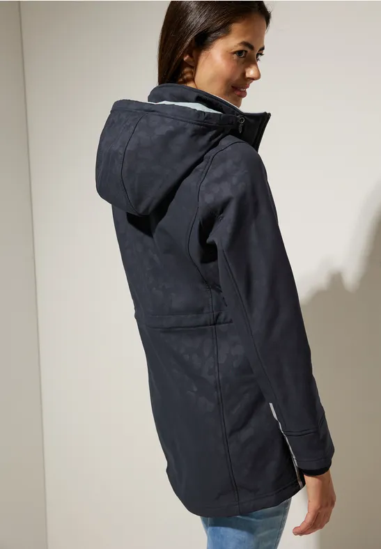 STREET-ONE Softshelljacke mit Leomuster für Damen in Blau | STREET-ONE