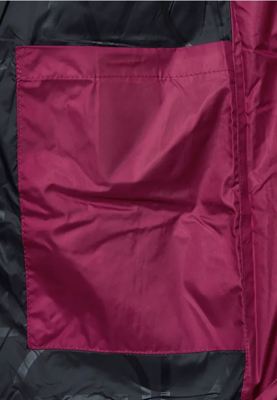 STREET-ONE Tweekleurige gewatteerde jas voor dames in Rood