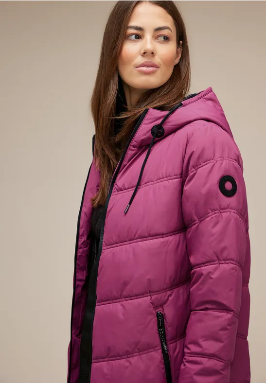 Street One Winter Steppjacke Damen Rot STREET-ONE Langer Teflon