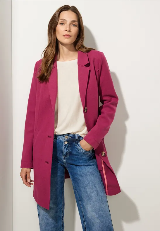 Mantel Kombinieren Roter Mantel Outfit STREET-ONE Cosy Mantel Für